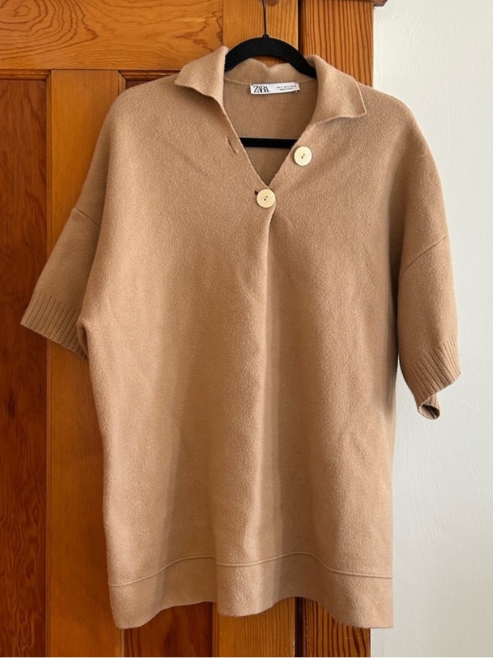 Zara oversized tan top
